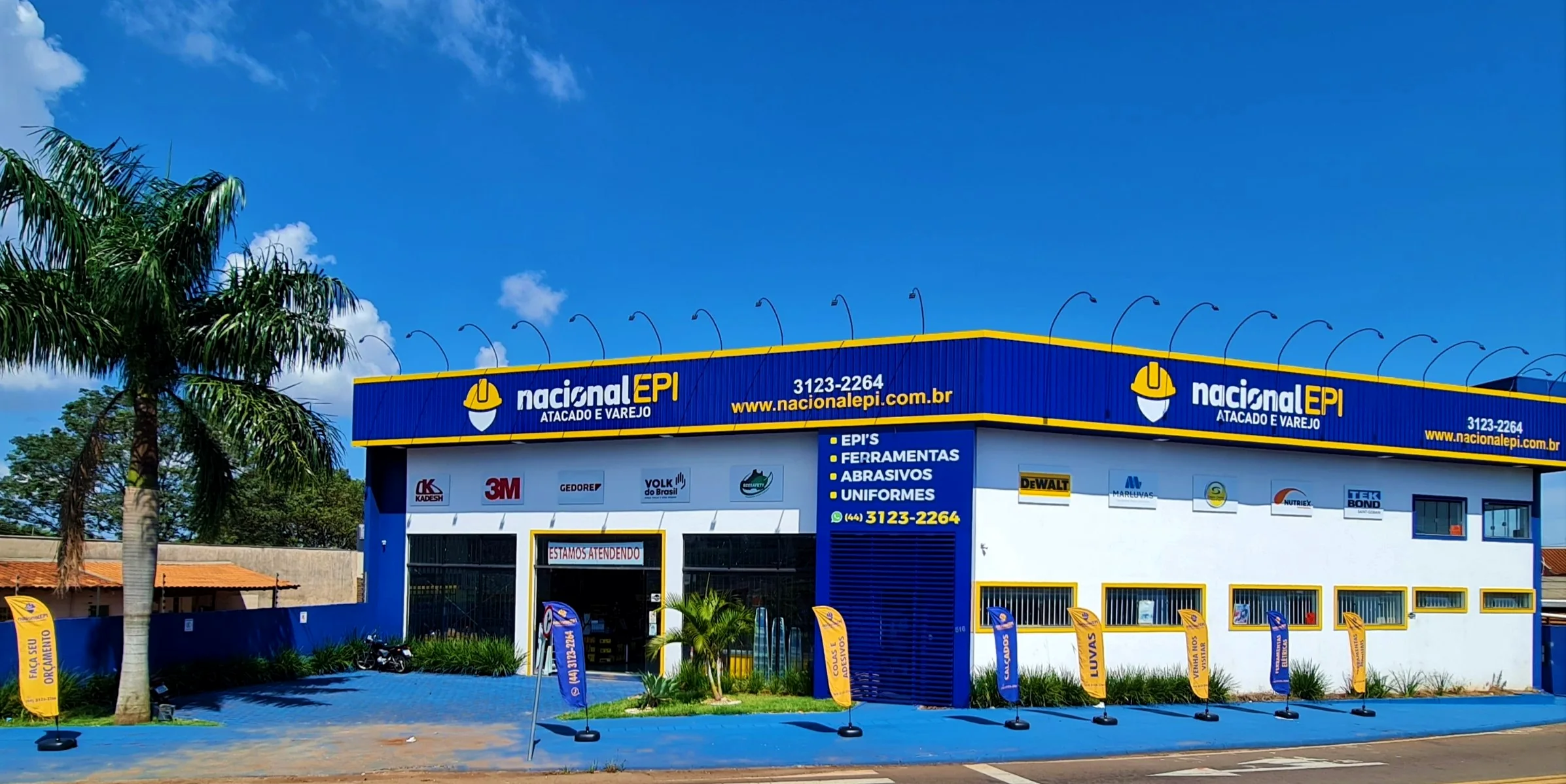 Fachada da Loja 01 da Nacional EPI na Av. Guaiapó, em Maringá