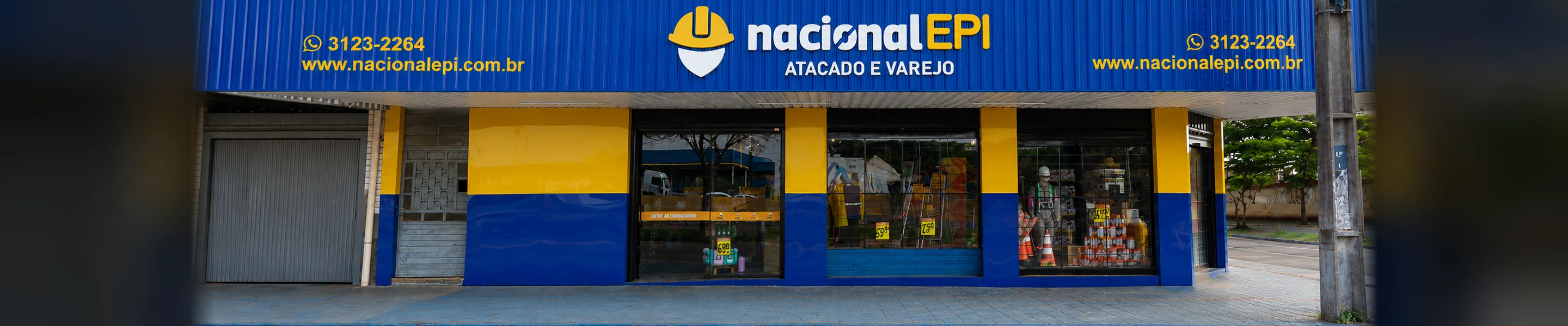 Fachada da Loja 02 da Nacional EPI na Rua Estados Unidos, em Maringá